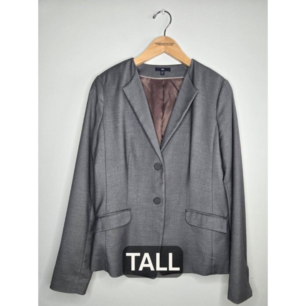 Gap Two Button Blazer Grey Lined Tall 8